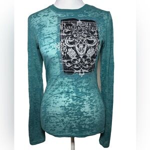 Rhinestone grunge long sleeve